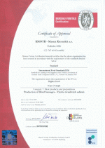 Certifikát IFS 
