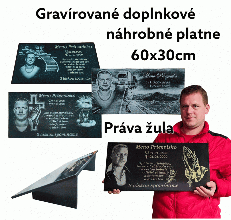 Náhrobné doplnkové platne s fotografiou 