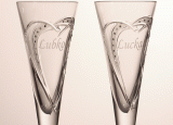 Svadobné poháre, jubilejné poháre, reklamné predmety zo skla, sklenené pilníky na nechty