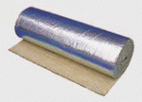 Zvinuteľný súvislý pás lamiel z minerálnej vlny podlepený z jednej strany hliníkovou fóliou (LP-AL)