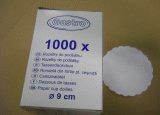Paperove biele rozetky priemer 9 cm / 1000 ks