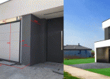 Požiadavka na materiál na lepený obklad garážovej brány a časti domu