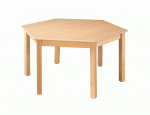 Stôl s masívnou podnožou šesťhran 120 cm
